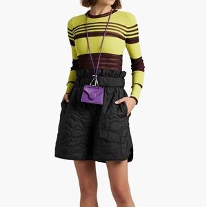 NWT Ganni Recycled Ripstop Quilted Shorts